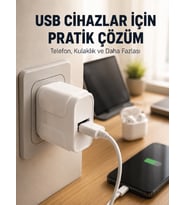 12W USB Şarj Adaptörü 5V 2.4A Hızlı ve Güvenli Şarj Başlığı