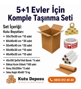 Maxi XXL Taşınma Koli Seti 5+1 Evler için