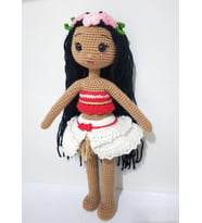 Prenses Moana Amigurumi Organik Oyuncak