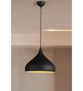 RİOLİGHT MODERN2 SİYAH ODA,MUTFAK,CAFELER İÇİN TEKLİ METAL SARKIT AVİZE