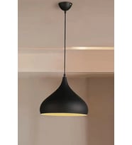 RİOLİGHT MODERN2 SİYAH ODA,MUTFAK,CAFELER İÇİN TEKLİ METAL SARKIT AVİZE