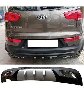 Kia Sportage Difüzör Difizör Gri + Kare Egzoz Görünüm C Tip