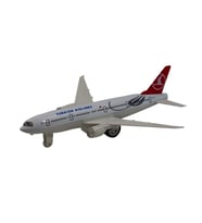 Oyuncak Uçak Yolcu Uçağı Metal Işıklı Sesli Çek Bırak 20 Cm (Beyaz)