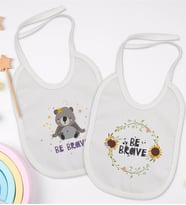 BK Kids Be Brave Tasarımlı 2’li Beyaz Mama Önlüğü-1