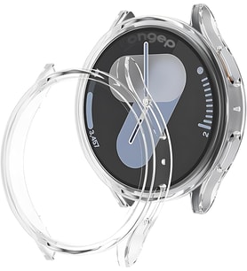 Samsung Galaxy Watch 7 44mm için 360° Kasa Koruyucu Yumuşak TPU Kılıf Dokunmatiği ve Netliği Etkilemeyen Galaxy Watch 7 Ekran Koruyucu Kılıf Darbelere Karşı Galaxy Watch 7 44mm Koruma (Şeffaf)