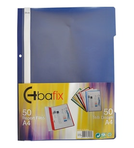 Bafix Telli Dosya Plastik XL Lacivert A4 (50 li)
