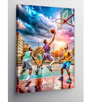 Kanvas Tablo Sokak Basketbolu