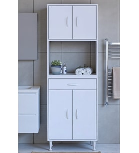 Eliusta Artex  65 cm Yüksek Organizasyonlu Boy Dolabı 65x173x32,5 cm Beyaz Banyo/Mutfak Dolabı