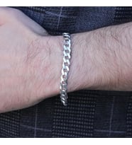 Gurmet Modeli Gümüş Erkek Bileklik