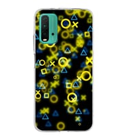 Xiaomi Poco M3 Uyumlu Kapak Semboller Tasarımlı Şeffaf Silikon Kılıf