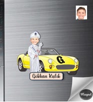 Kişiye Özel Sünnet Çocuğu Ahşap Magnet -1