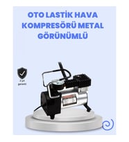 Mey İthalat® DC 12V Metal Hava Kompresörü Araç Lastik Şişirme 35L/Dk
