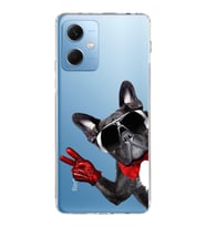 PrintiFy Xiaomi Redmi Note 12 5G ile Uyumlu 1mm Slim Fit Köpek 2 050e Baskılı Şeffaf  Kılıf