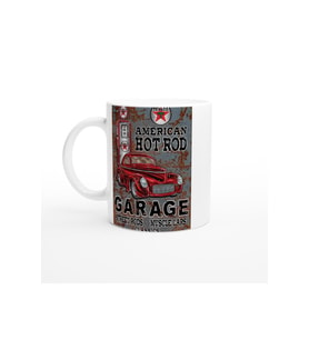 American Hot Rod Texaco Temalı Kupa Bardak