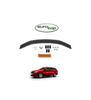 Dacia Logan Uyumlu  Mcv Ön Kaput Koruma Rüzgarlığı 3mm Akrilik (ABS) Parlak Siyah Deflektör 2014->