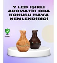 Ultrasonik Ahşap Desenli 130ml Aromaterapi Difüzör Ve Hava Nemlendirici
