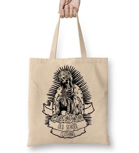 Santa Muerte Bez Çanta Uzun Saplı