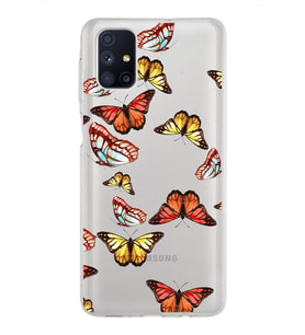 PrintiFy Samsung Galaxy M51 ile Uyumlu 1mm Slim Fit Water Color 2 Baskılı Şeffaf  Kılıf