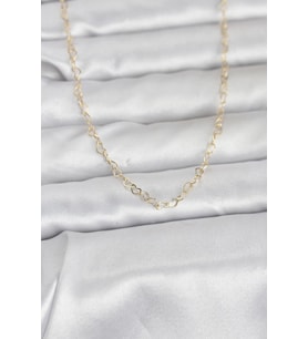 CM 14K Gold Renk Kalp Zincirli 60 cm Kadın Kolye - TJ-BKO10953