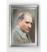 Gümüş Çerçeveli Atatürk Tablo cv1276