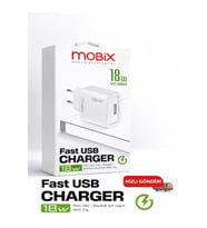 Mobix 18 Watt Destekli Usb 3.0A çıkışlı Şarj Başlığı