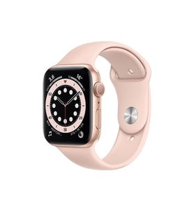 Apple Watch Series 6 GPS, 44mm Gold Aluminium Case with Pink Sand Sport Band (Teşhir Ürünüdür)