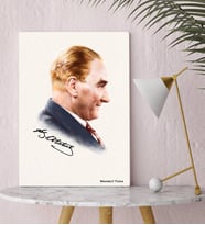 BK Gift Kişiye Özel Atatürk Temalı 30X50 KANVAS TABLO -11