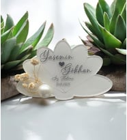 Söz Nişan Düğün Hediyesi Lotus Şeffaf Pleksi Magnet (10 Adet) sfflts2