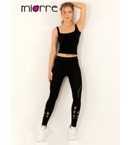 Miorre Seamless Dikişsiz Crop Top Atlet (Siyah)