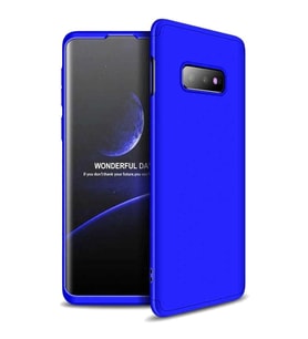 Samsung Galaxy S10E Uyumlu GKK Kılıf 360 Derece Tam Koruma (Mavi)