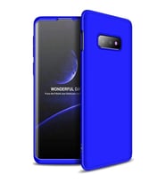 Samsung Galaxy S10E Uyumlu GKK Kılıf 360 Derece Tam Koruma (Mavi)