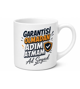 Garantici Arkadaşa Çift Dikiş Sağlamcı Risk Sevmeyen Kupa Bardak Hediye