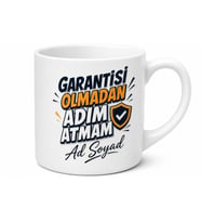 Garantici Arkadaşa Çift Dikiş Sağlamcı Risk Sevmeyen Kupa Bardak Hediye