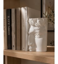 David Büst Heykeli Kitap Tutucu (Beyaz)