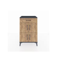 Hyperion Komodin Tek Raflı Tek Çekmeceli 4 Kapaklı 60x44x96 Antrasit-Çam