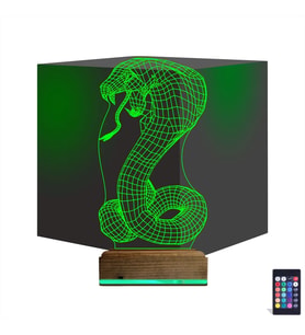 Luvivia Kobra Yılan 3D Lamba - Masa Gece Lambası