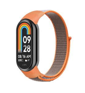 Microsonic Xiaomi Mi Band 9 Hasırlı Kordon Woven Sport Loop Turuncu (Turuncu)