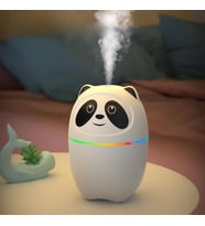 Sevimli Panda Figürlü Hava Nemlendirici – Ultrasonik Soğuk Buhar Makinesi, LED Işıklı Masaüstü Oda Nemlendirici (5343)