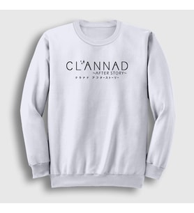 Presmono Unisex Beyaz Logo Anime Clannad After Story Sweatshirt 554342tt (Beyaz)