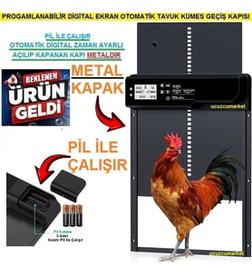 OTOMATİK KÜMES KAPISI (PİLLİ - PROGAMLANABİLİR DİGİTAL EKRAN)