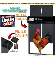 OTOMATİK KÜMES KAPISI (PİLLİ - PROGAMLANABİLİR DİGİTAL EKRAN)