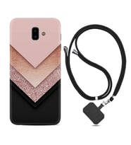 Samsung J6 Plus J7 Prime J7 Pro M20 Kılıf Boyun Askılı Silikon Great Marble 1405