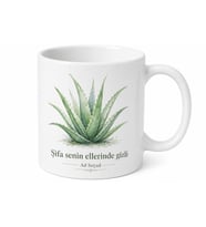 Aloe Vera Çizimli Hemşire Eczacı Şifa Temalı Kupa Bardak Hediye