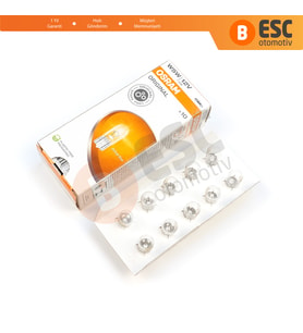 10 Adet OSRAM 2825 W5W 12V ORIGINAL Seri Şeffaf Standart Dipsiz Ampul