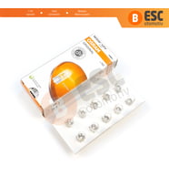 10 Adet OSRAM 2825 W5W 12V ORIGINAL Seri Şeffaf Standart Dipsiz Ampul