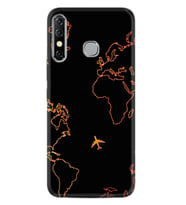 INFINIX Hot 8 Kılıf Silikon Desen Harita ve Uçak 1777