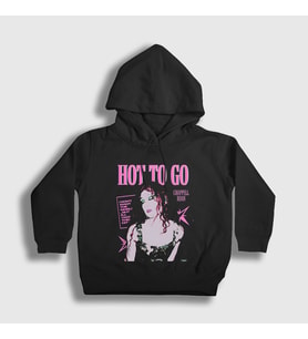 Presmono Unisex Çocuk Siyah Hot To Go Müzik Chappell Roan Kapüşonlu Sweatshirt 497571tt