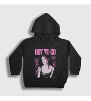 Presmono Unisex Çocuk Siyah Hot To Go Müzik Chappell Roan Kapüşonlu Sweatshirt 497571tt
