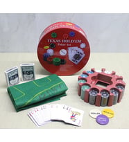 Metal Kutulu 240 Chip Ve 2 Adet İskambil Kağit Setine Sahip Poker Oyunu Alk3539
