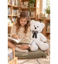 50 cm Ayıcık – Sevgiliye, Çocuğa, Arkadaşa Peluş Oyuncak (Beyaz)